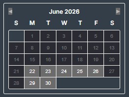 Calendario Junio 2026 - asesoría de marketing digital para emprendedores